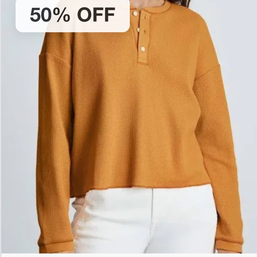 Everlane  cropped waffle nit